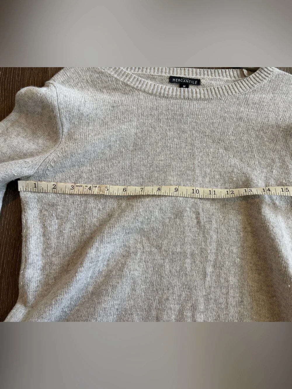 J.Crew mercantile wool cotton blend pullover sweater bell sleeve dramatic preppy